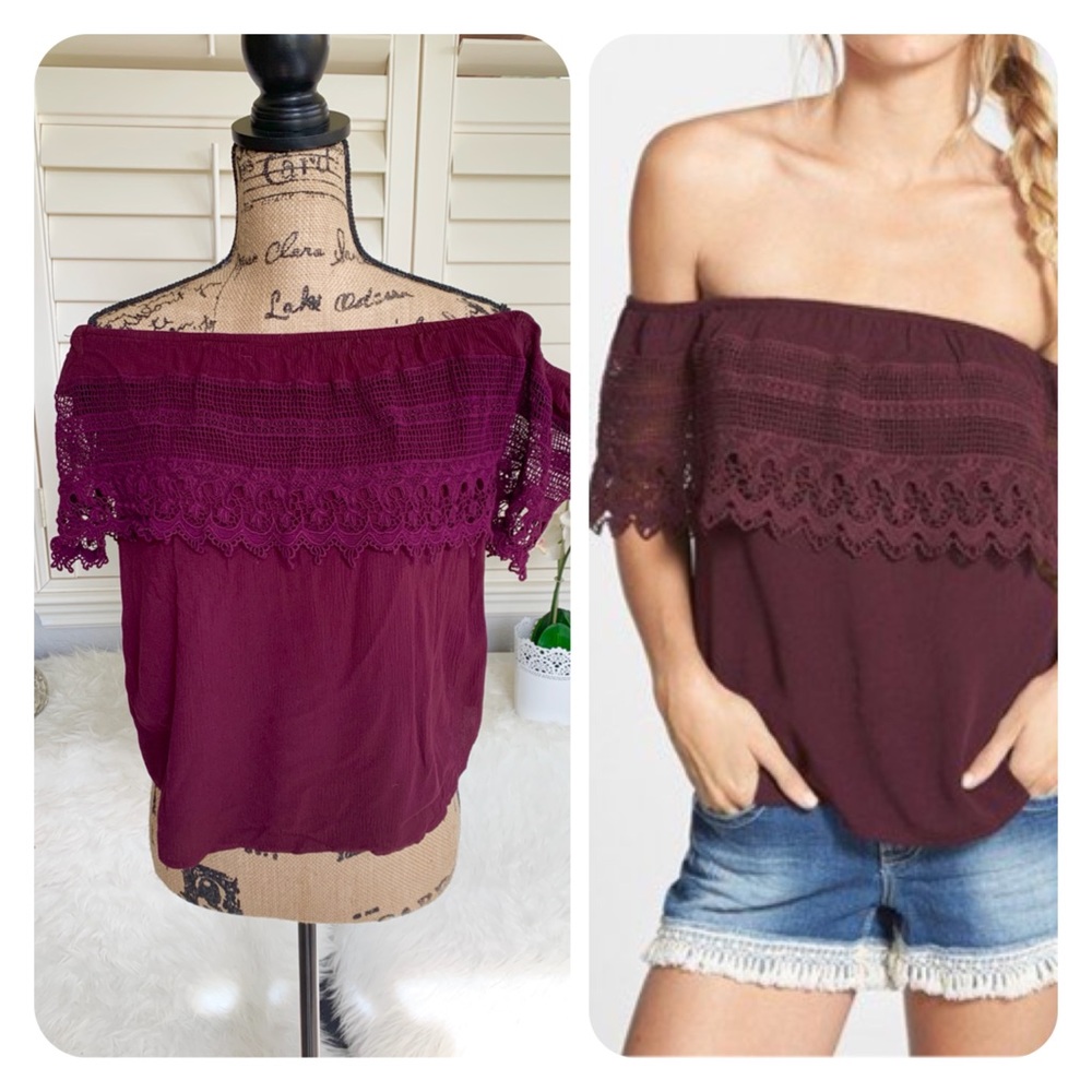 ~LAST CALL DONATING Socialite Crochet off shoulder - Picture 2 of 6